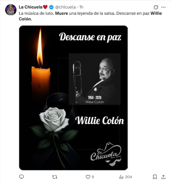 En redes sociales, usuario despiden al músico con frases, imágenes, videos y mensajes de despedida. Foto: Captura de pantalla