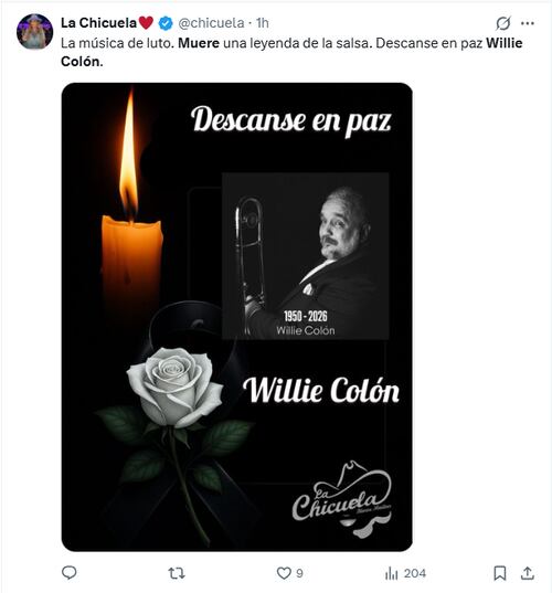 En redes sociales, usuario despiden al músico con frases, imágenes, videos y mensajes de despedida. Foto: Captura de pantalla