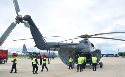 ​Helicópteros de la PF ayudan al traslado de víveres a Juchitán