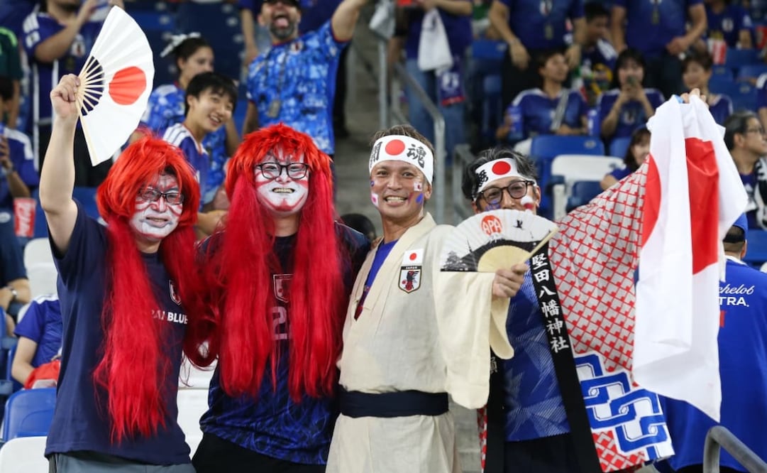 La afición de Japón ya se encuentra en el estadio de Monterrey para el encuentro de fase de grupos del Mundial de futbol 2026 Túnez vs Japón. Foto: Carlos Mejía/ EL UNIVERSAL