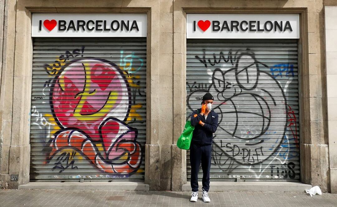 Confinamiento en Barcelona por el coronavirus. Foto: Reuters