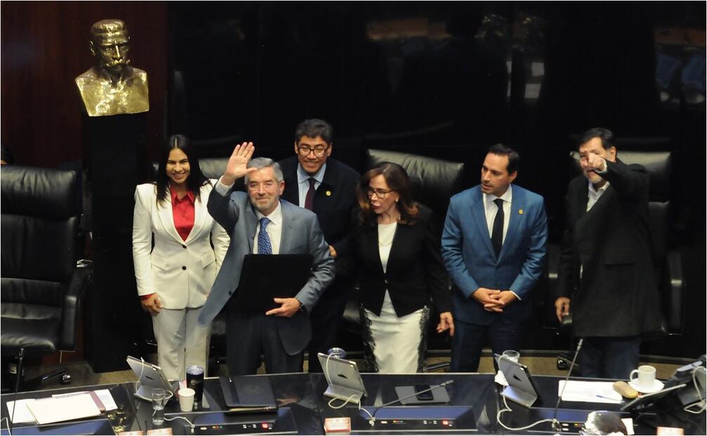 Juan Ramón de la Fuente es ratificado como titular de la SRE en el Senado, este 9 de octubre del 2024. Foto: Diego Simón/EL UNIVERSAL