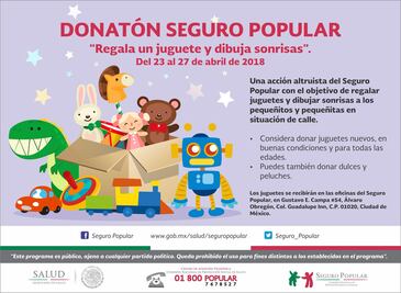Donatón recolecta juguetes para niños en situación de calle