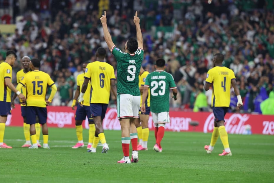 Raúl Jiménez en festejo de gol con la Selección Mexicana, durante los 16vos de Final del Mundial de 2026 contra Ecuador - Foto: Luis Camacho | EL UNIVERSAL
