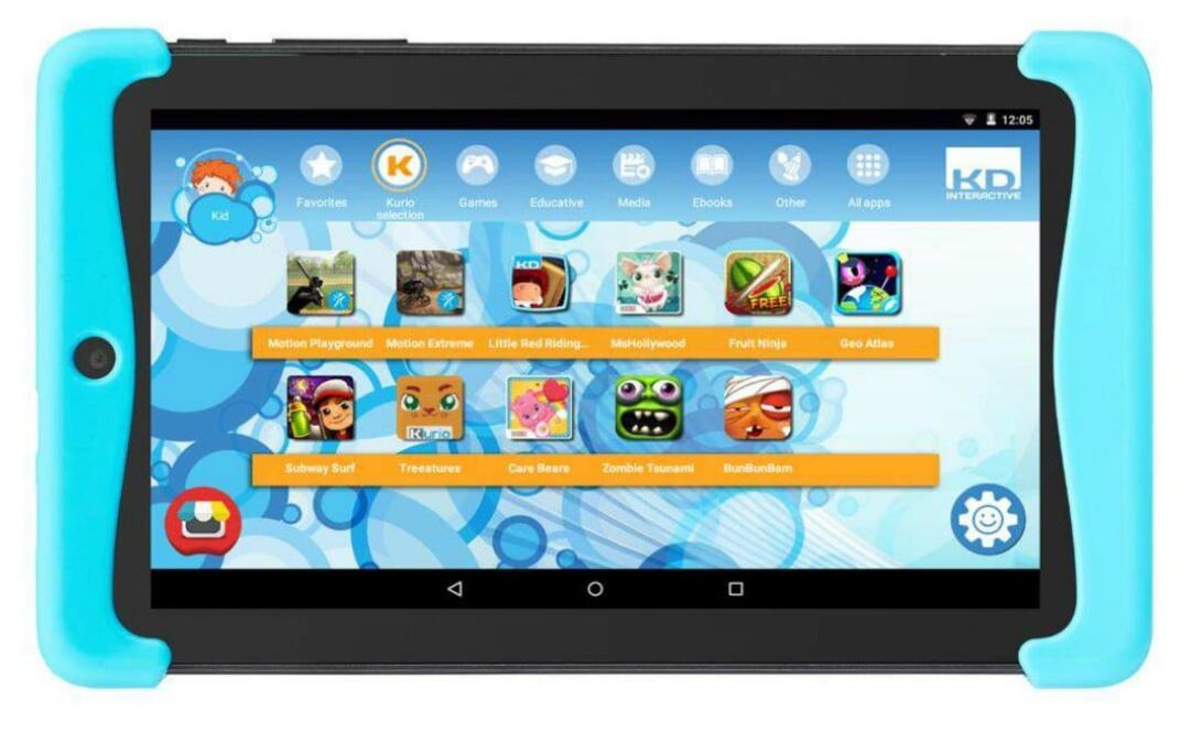 Cuenta con una carcasa de goma color azul o rosa, según la elección, para proteger el aparato de posibles golpes en lugares vulnerables