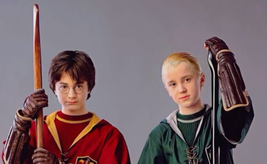 Daniel Radcliffe y Tom Felton, en "Harry Potter".
