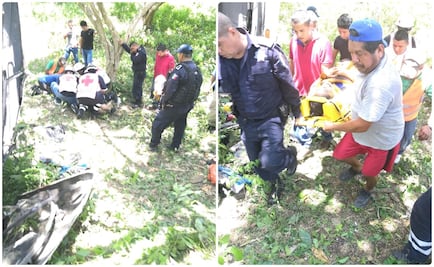 Autobús cae de un barranco al norte de Veracruz; hay 11 lesionados