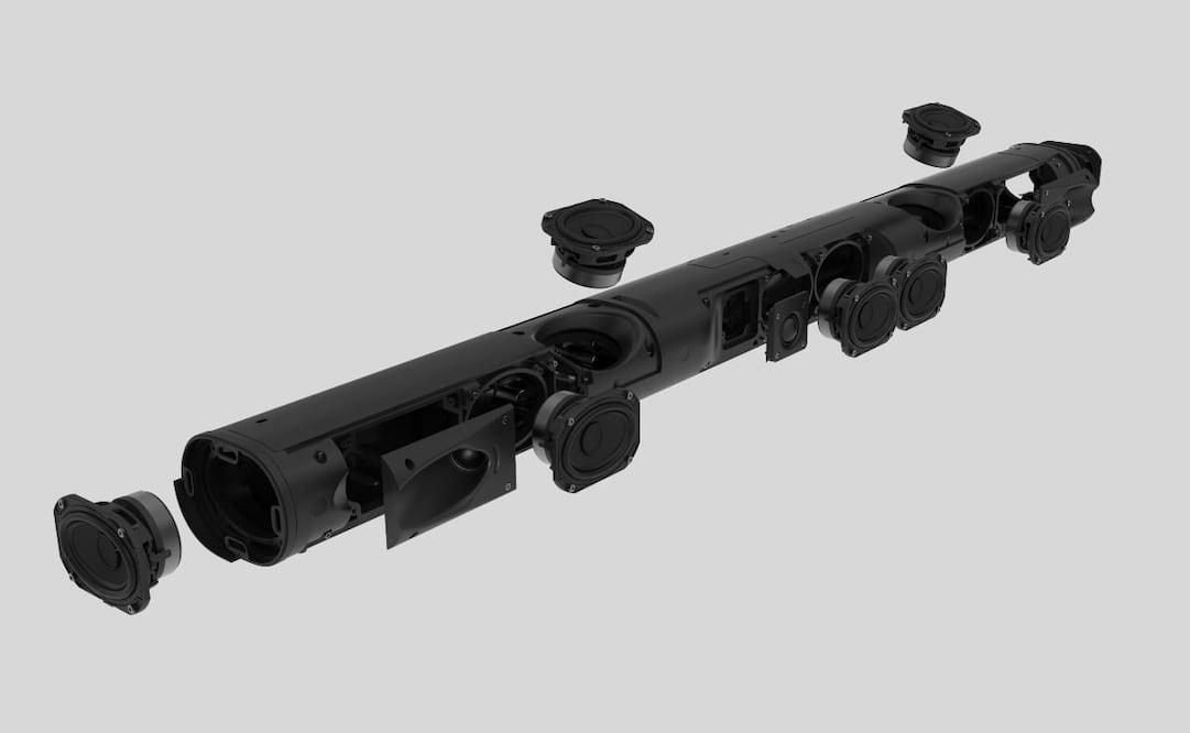 Este dispositivo de audio es minimalista y, a la vez, estéticamente muy llamativo