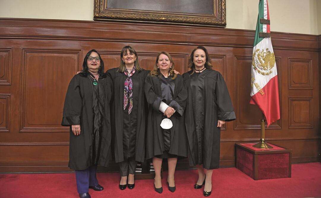 Es la primera vez que en la Corte hay cuatro ministras: Norma Lucía Piña. Margarita Ríos Farjat, Loretta Ortiz y Yasmín Esquivel. Foto: ESPECIAL