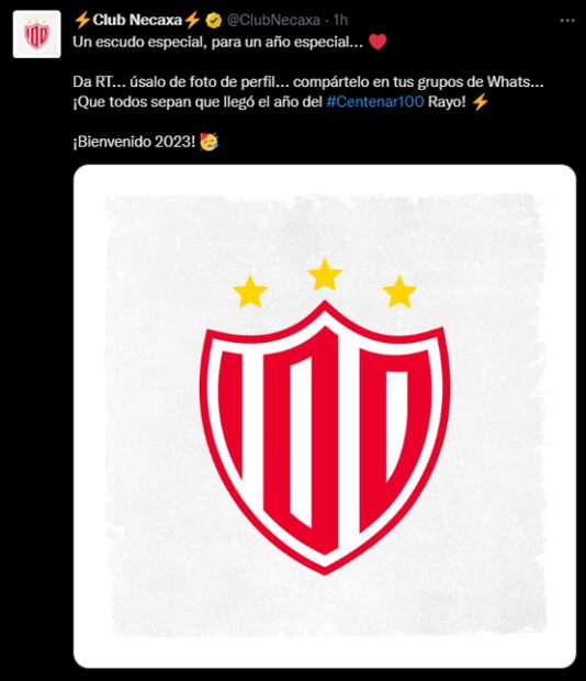 Necaxa estrena escudo especial por los 100 años del equipo