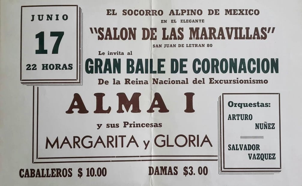 Invitación para la coronación de Alma I como reina y de sus princesas Margarita y Gloria. Foto: ESPECIAL/Cortesía Enrique Chávez Poupard.