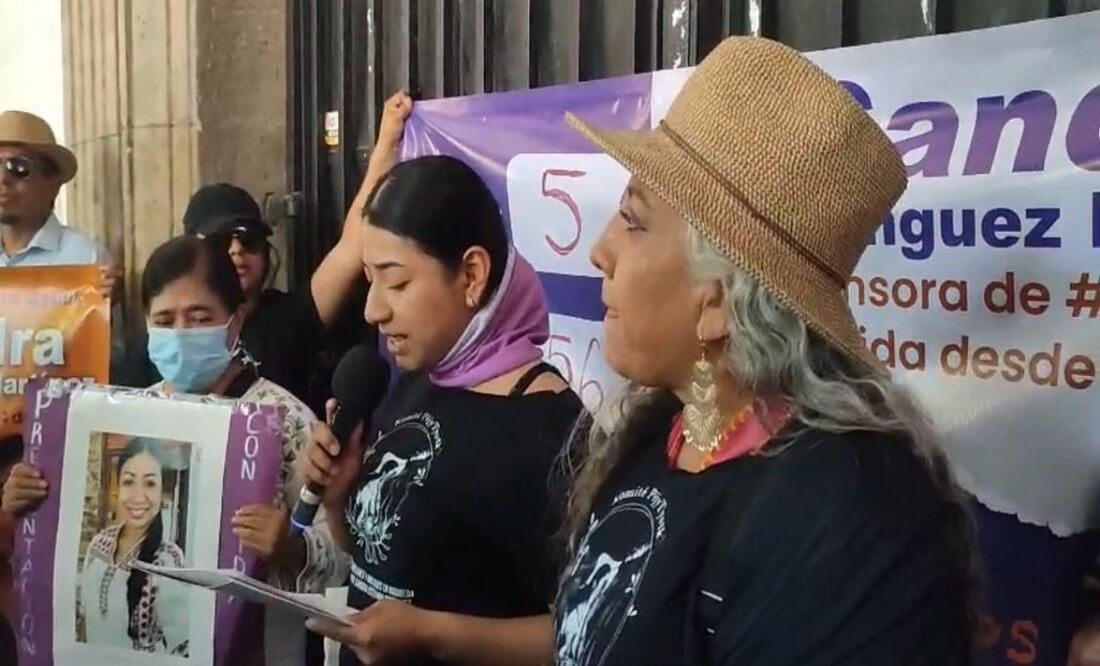 Exigen justicia por la activista Sandra Domínguez; crean colectivo para intensificar su búsqueda. Foto: Juan Carlos Zavala