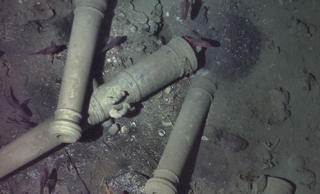 El vehículo submarino autónomo llamado REMUS 6000 tomó imágenes que permitieron identificar al galeón. Foto: REMUS 6000, Woods Hole Oceanographic Institution