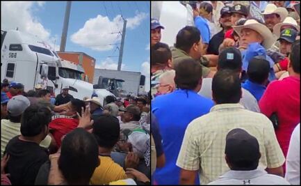 Se registra pelea campal durante bloqueo de campesinos en puente internacional en Reynosa; productores exigen un precio justo por sus cosechas