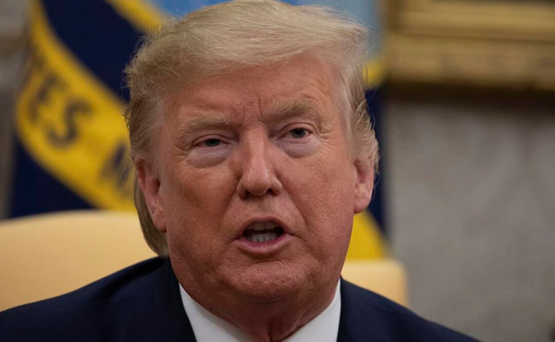 El presidente de Estados Unidos, Donald Trump, durante un mensaje a los medios en la Casa Blanca (Foto: EFE)