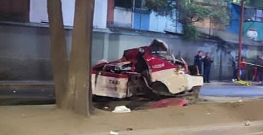 Choque de taxi deja cinco muertos en Iztapalapa