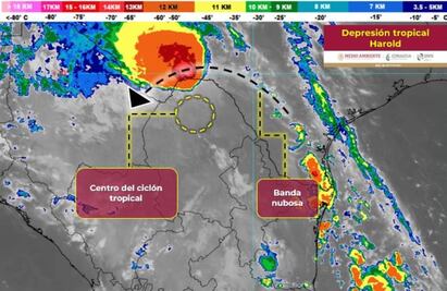 La depresión tropical “Harold” provocará lluvias fuertes en Tamaulipas, NL, Coahuila y Chihuahua