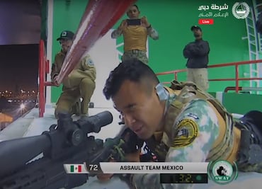 Elementos del Ejército participan en desafío SWAT de los Emiratos Árabes Unidos
