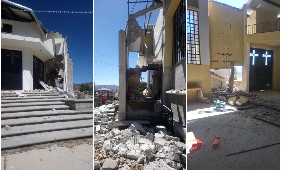 El recinto religioso sufrió afectaciones severas por la cantidad considerable de pirotecnia guardada. Fotos: Especiales