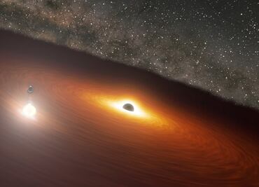 Einstein y Hawking: el "baile" de 2 gigantescos agujeros negros que prueba teorías clave de los científicos