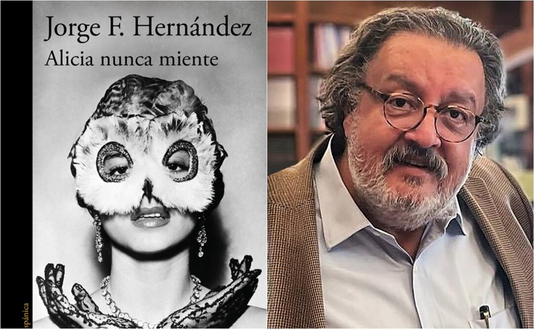 Jorge F. Hernández y su obra "Alincia nunca miente".
Fotos: Especial