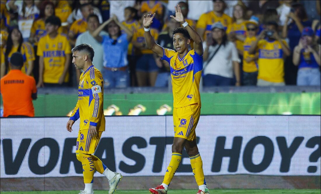 Tigres debutó en el Apertura 2025 con triunfo al vencer al FC Juárez en El Volcán / FOTO: Imago7