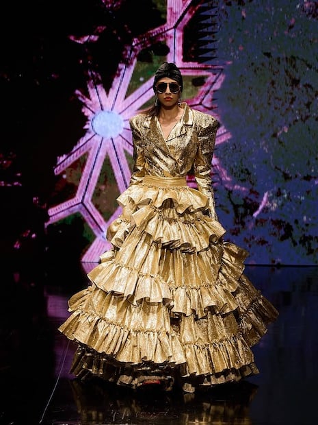 El maximalismo de Carlos Pineda en Intermoda 85. Foto: Cortesía Intermoda