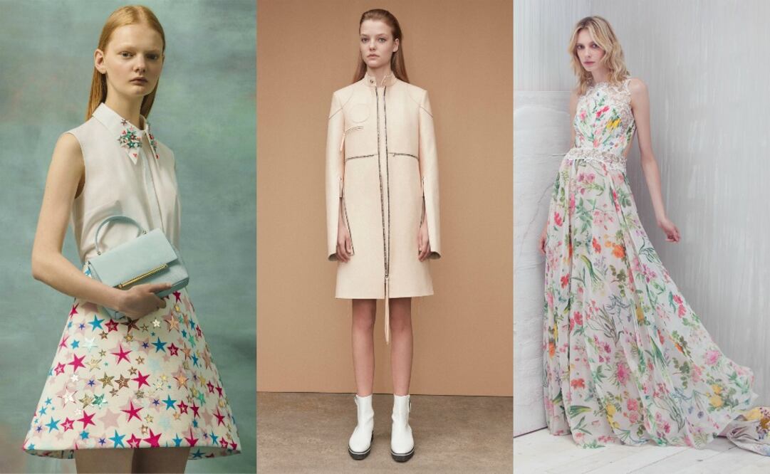 Prendas de Delpozo, Calvin Klein y Tadashi Shoji de sus colecciones Resort 2017.
