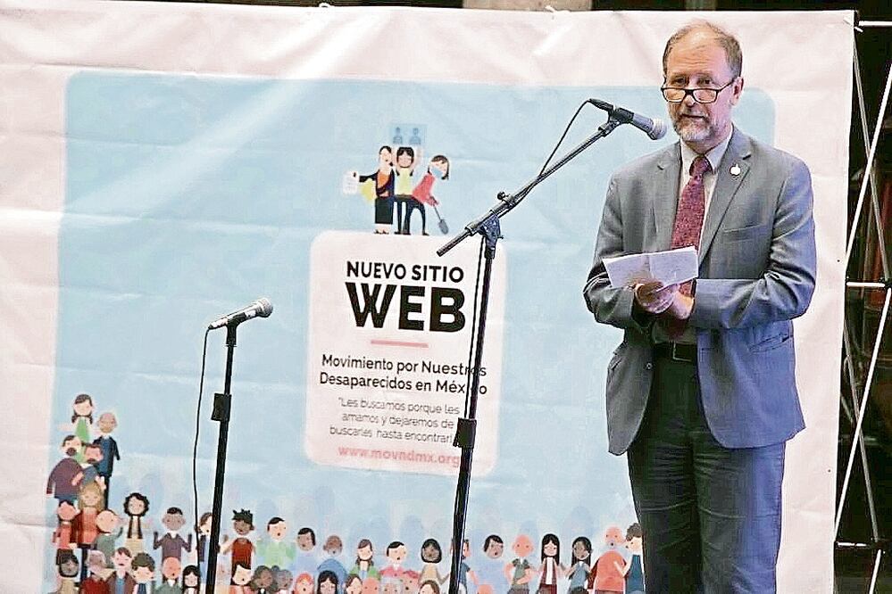Jan Jarab, representante en México del Alto Comisionado de la ONU-DH, dijo que el sitio web podrá darle identidad a familiares de desaparecidos. TOMADA DE TWITTER