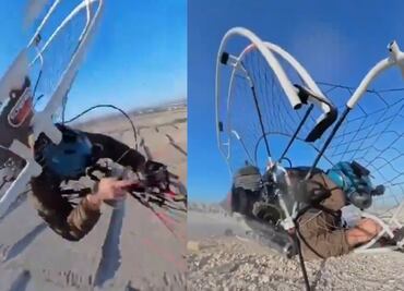 VIDEO: Youtuber cae desde 25 metros de altura tras falla en su parapente y sobrevive