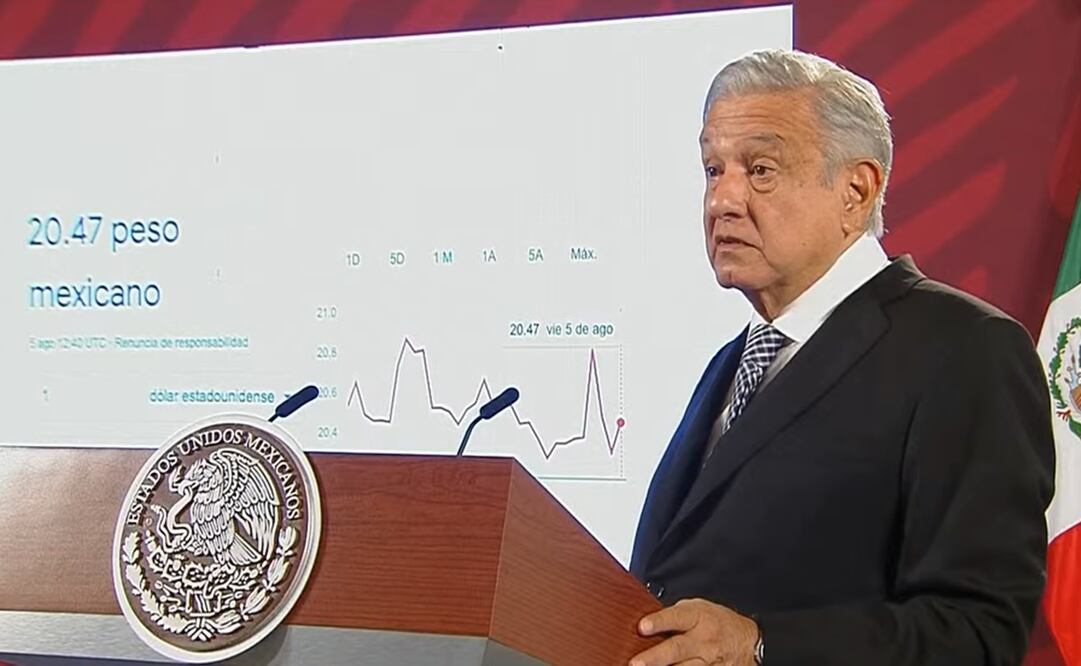 Aseguró el presidente López Obrador que el peso mexicano no se ha devaluado. Foto: Captura de pantalla