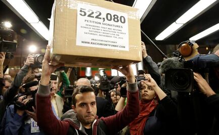 Medio millón de firmas contra Trump en tv