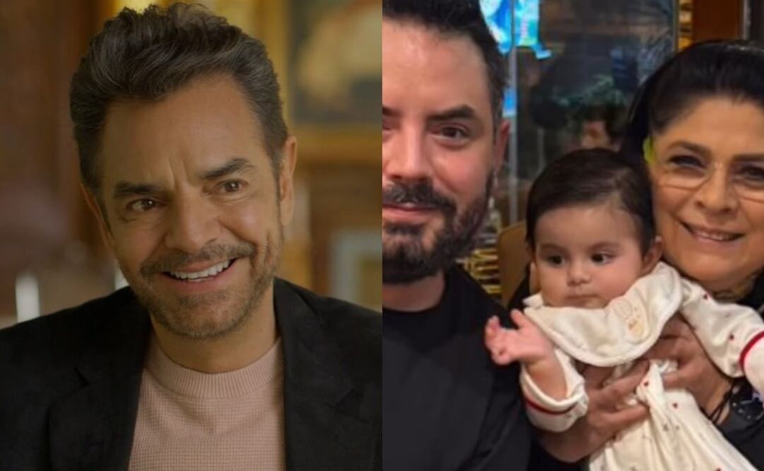 En la fotografía aparecen Eugenio Derbez, su hijo José Eduardo—fruto de su relación con Victoria Ruffo—y Tessa, la nieta de ambos actores. Foto: Instagram oficial.