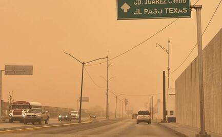Cielo de Chihuahua se pinta de naranja por vientos de hasta 85 km por hora; reportan cierres carreteros y suspensión de clases