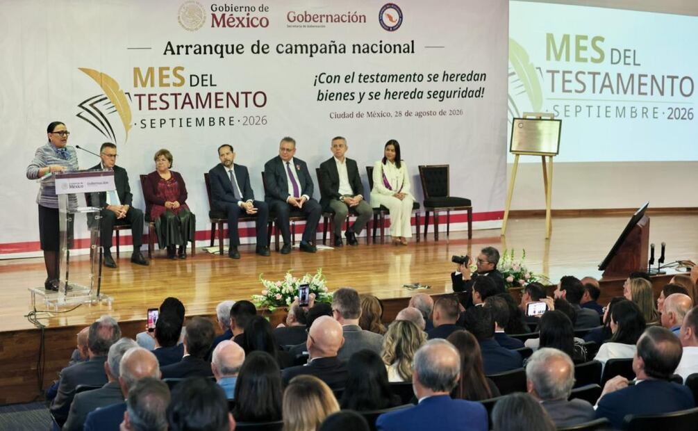 Arranca la Jornada Nacional "Septiembre, mes del testamento" (29/08/2026). Foto: Especial