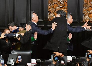 “¡No me toques!”; crónica del jaloneo entre Noroña y Alito