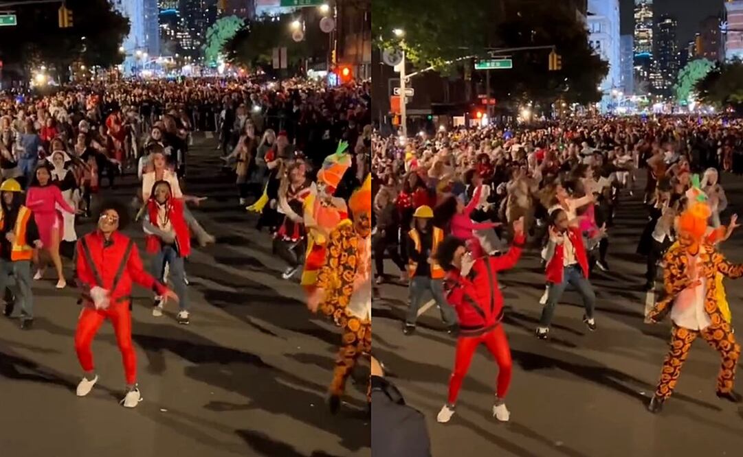 Una oleada de “zombies” y criaturas terroríficas paralizó el tránsito de Nueva York para bailar. Foto: X @Meche0410