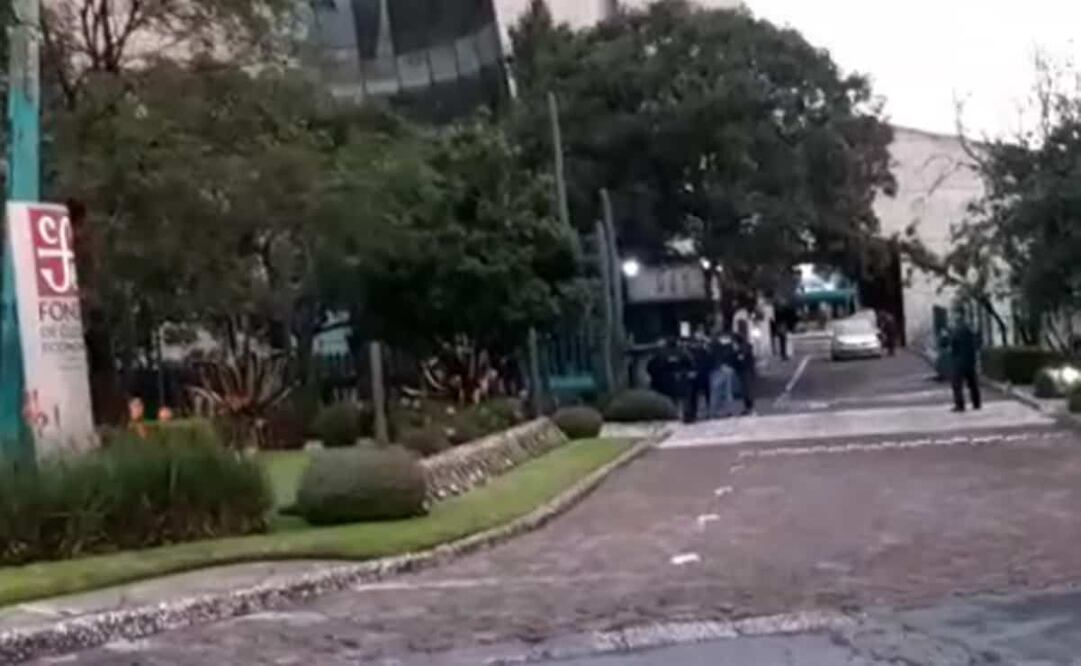Los delincuentes golpearon al guardia de seguridad del lugar. Foto: Tomada de video