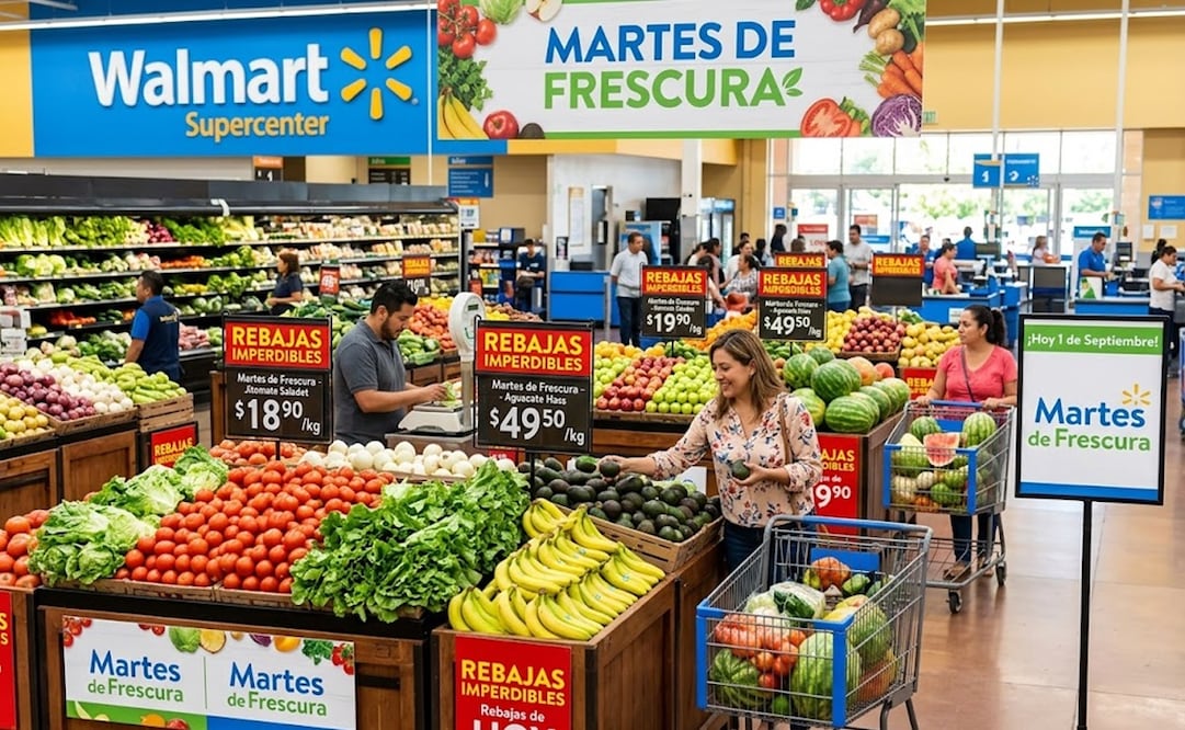 Aprovecha el Martes de Frescura en Walmart para conseguir los mejores productos a precios accesibles. Foto: IA