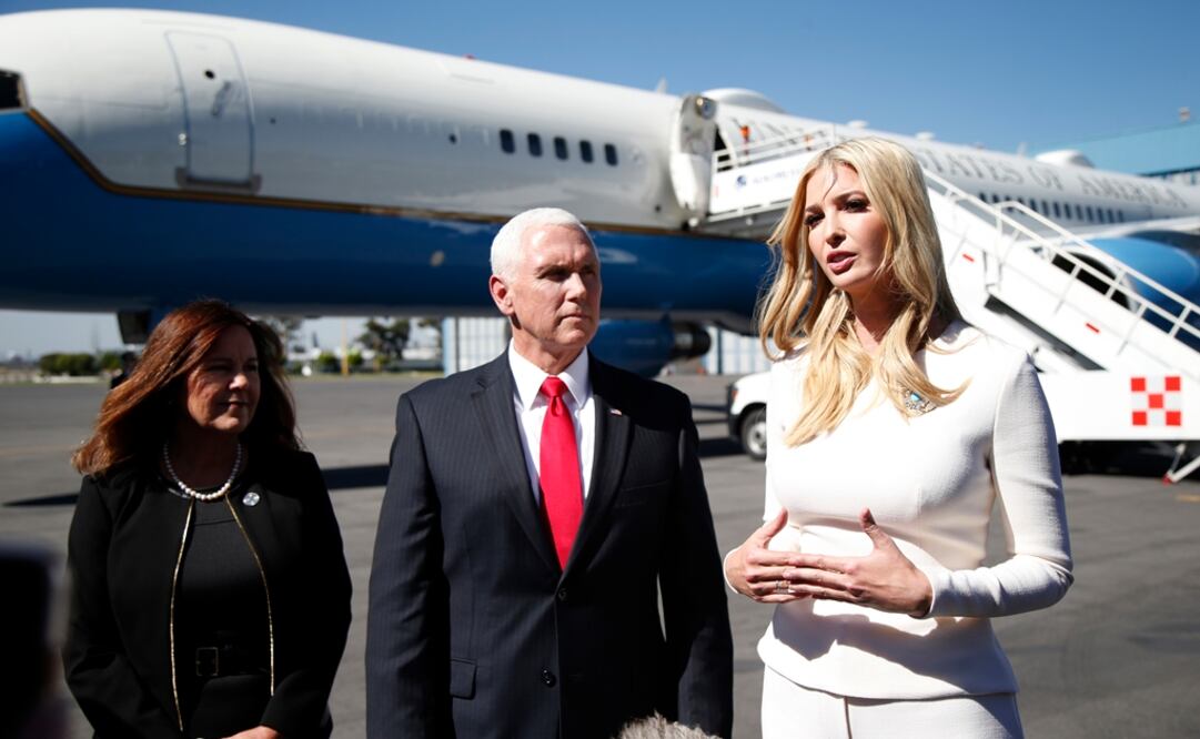 Karen Pence, Mike Pence e Ivanka Trump. Foto: AP