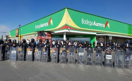 Policía Federal resguarda tiendas en Tecámac