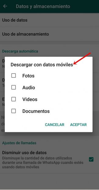 Evita que WhatsApp descargue fotos automáticamente 