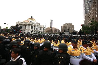 Policías desarmados vigilarán marcha del 2 de octubre