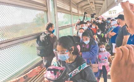 Piden a migrantes no saturar campamento de Matamoros