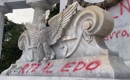 Vuelven a vandalizar Hemiciclo a Juárez; ahora en marcha por la Hispanidad