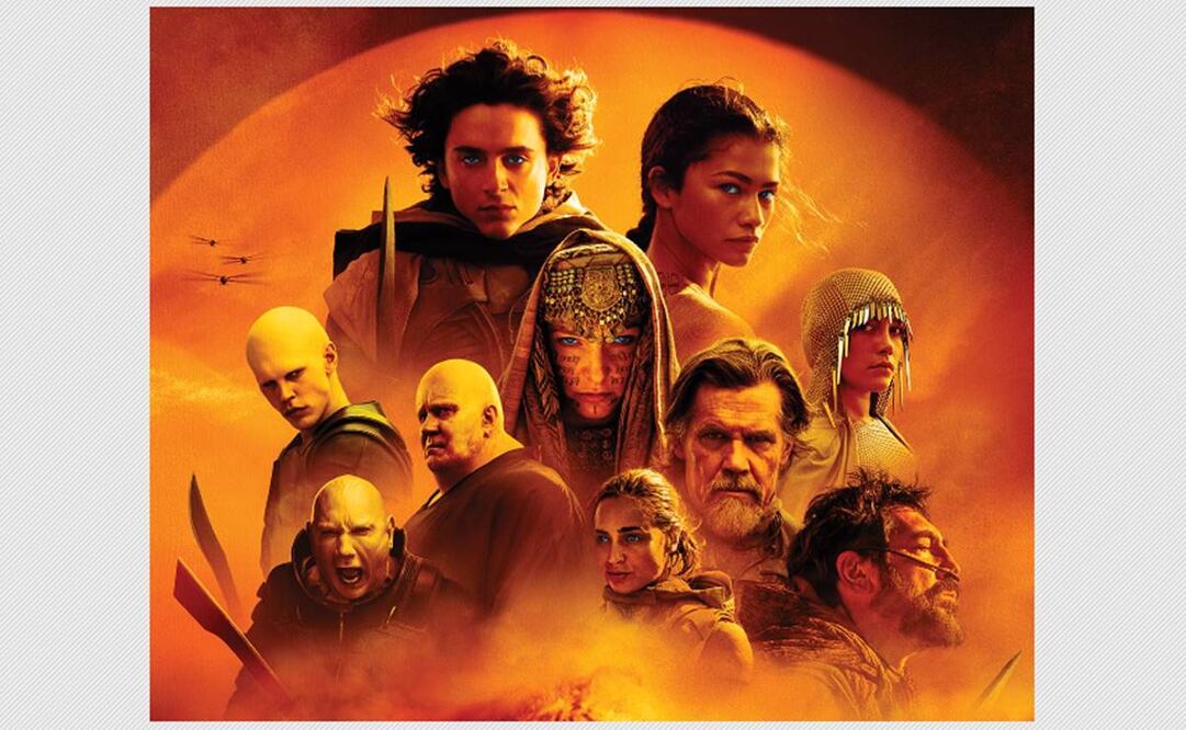 La segunda parte es protagonizada por Timothée Chalamet, Zendaya, Rebecca Ferguson, Dave Bautista, Javier Bardem, Stellan Skarsgård, Austin Butler, Florence Pugh y Léa Seydoux.