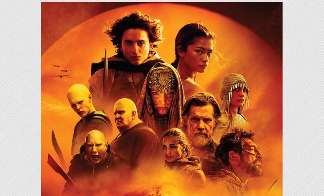 La segunda parte es protagonizada por Timothée Chalamet, Zendaya, Rebecca Ferguson, Dave Bautista, Javier Bardem, Stellan Skarsgård, Austin Butler, Florence Pugh y Léa Seydoux.