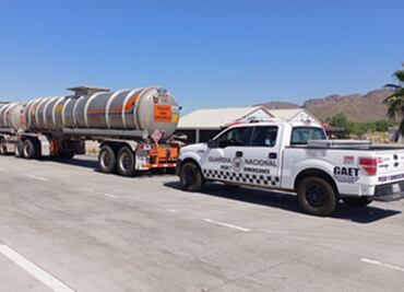 Guardia Nacional recupera 60 mil litros de gasolina en Sonora