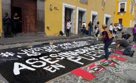 Protestan por asesinato de Mara; piden alerta de género en Puebla