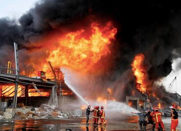 Huge fire at Beirut port, weeks after massive blast